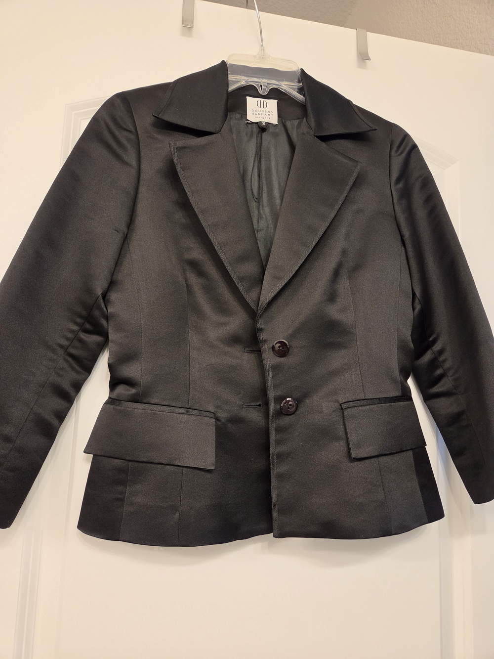 Douglas Hannant Insignia Black Tailored Blazer - Classic Notched Lapel